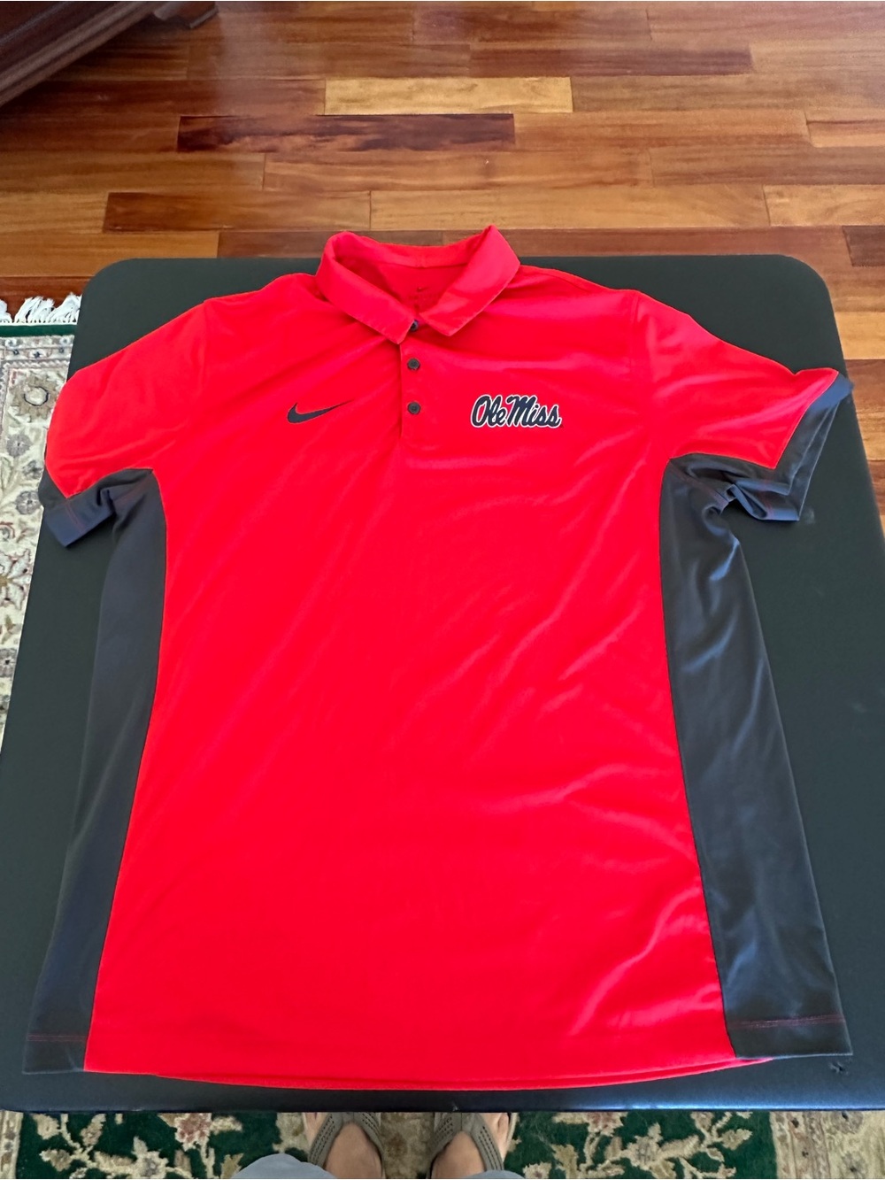 Nike Ole Miss Red & Black Performance Polo Mens Size XXL
